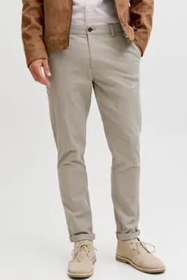 JPSTMARCO slim chino lichtkaki bij Wehkamp