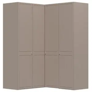 Jutzler Chalet Nougat 90° Hoek Kledingkast 4 Deurs bij Furnea