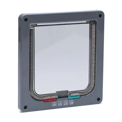 Karlie kattenluik met 4-wegsluiting, wit grijs: L19,2 x B 20 cm bij Zooplus