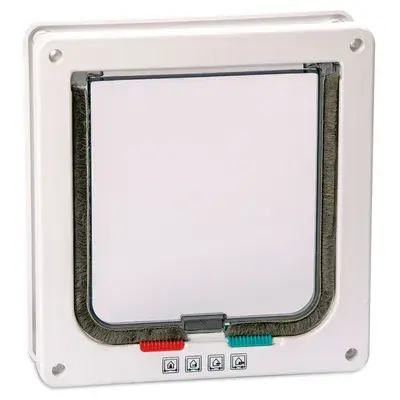 Karlie kattenluik met 4-wegsluiting, wit L 19,2 x B 20 cm bij Zooplus