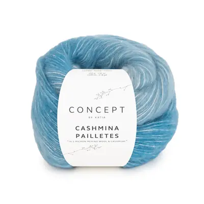 Katia Cashmina Paillettes 103 Blauw-Olieverf bij Wolplein