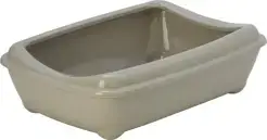 Kattenbak kunststof met rand 42cm grijs bij Petfooddiscount