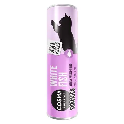 Kattensnacks Cosma Snackies XXL Witvis 18 g bij Bitiba