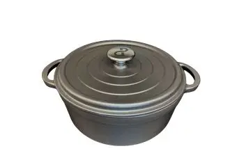 KDP GIETIJZEREN BRAADPAN 28CM Mat ZWART bij Kookshop de Pepermolen
