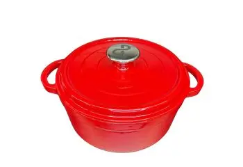 KDP GIETIJZEREN BRAADPAN 28CM ROOD bij Kookshop de Pepermolen