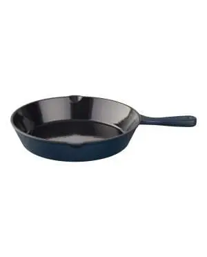 Keij Accessoires | Cast Iron Skillet | 25,5cm | Blue enamel bij Rookplankje.nl