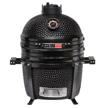 Keij Kamado Pro Compact 15 inch Zwart - SOLO bij BBQ Wereld