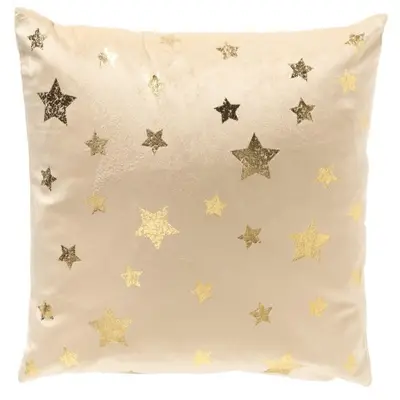 Kerst sierkussen Starry Sky 45x45cm brazillian sand bij Textielhuis