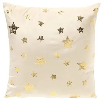 Kerst sierkussen Starry Sky 45x45cm whisper white bij Textielhuis