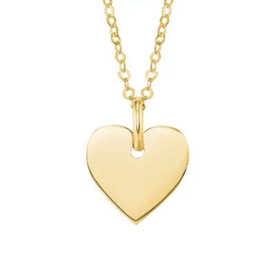Ketting 14 karaat goud met hartjes hanger - 2019926 bij Siebel Juweliers
