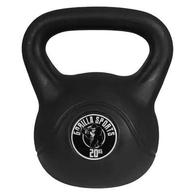 Kettlebell 20 kg zwart kunststof bij Gorilla Sports