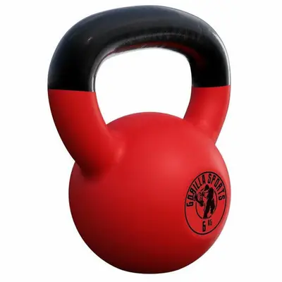 Kettlebell 6 kg Rubber Coating bij Gorilla Sports