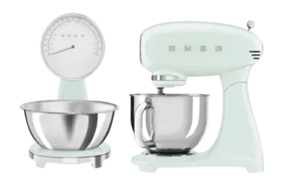 Keukenmachine Set Smeg Keukenmachine SMF05 + Weegschaal KSF01 Watergroen bij Kookexpert