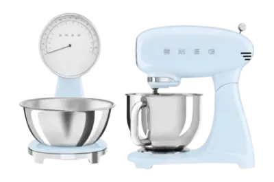 Keukenmachine Set Smeg Keukenmachine SMF05 + Weegschaal KSF01 Pastelblauw bij Kookexpert