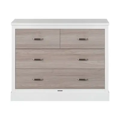 Kidsmill Newport Commode Wit / Eiken - Greep RVS bij Babypark