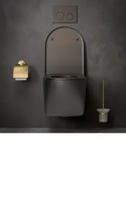 kielle Oudee - Hangend toilet met wc bril Softclose, Vortex Rimless+, mat bij Sanitino