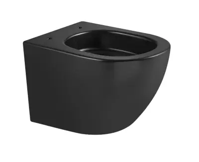 kielle Oudee - Hangend toilet, Vortex Rimless+, mat zwart 30102014 bij Sanitino