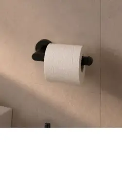 kielle Oudee - Toiletrolhouder, mat zwart 40402044 bij Sanitino