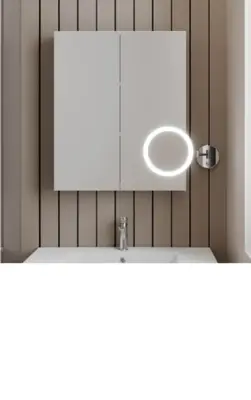 kielle Vega - Spiegelkast, 60x73x15 cm, glanzend wit 50118600 bij Sanitino