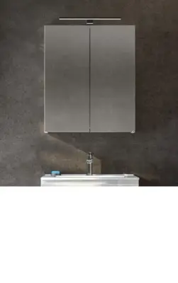 kielle Vega - Spiegelkast, 80x73x15 cm, glanzend wit 50118800 bij Sanitino