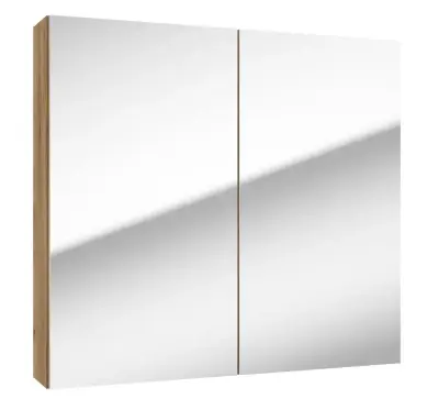 kielle Vega - Spiegelkast, 80x73x15 cm, mat goud eiken 50118801 bij Sanitino