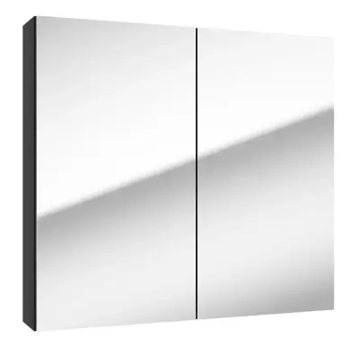 kielle Vega - Spiegelkast, 80x73x15 cm, mat zwart 50118804 bij Sanitino