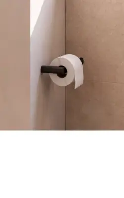 kielle Vega - Toiletrolhouder, mat zwart 40418034 bij Sanitino