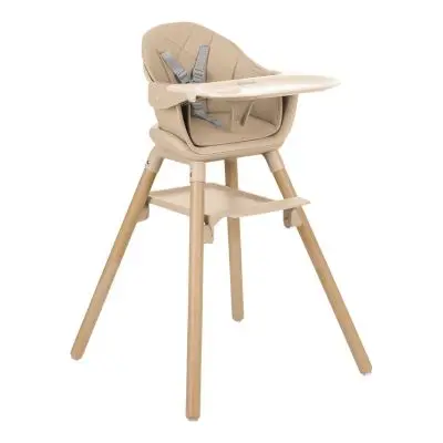Kikkaboo Kinderstoel 2 in 1 Woody Beige bij Baby-Dump