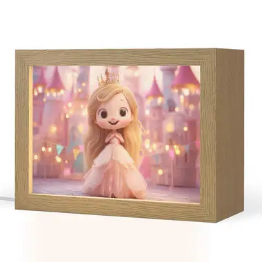 Kinder Nachtlampje 20x15 cm Prinses - Roze - Kasteel bij Leen Bakker