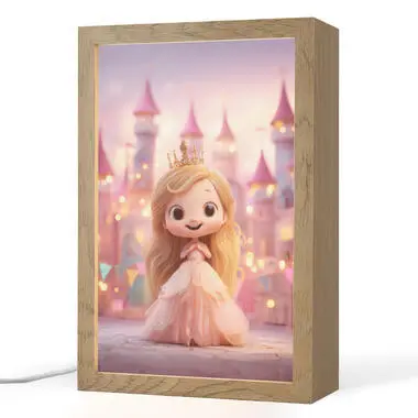 Kinder Nachtlampje 20x30 cm Prinses - Roze - Kasteel bij Leen Bakker