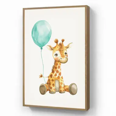 Kinder Nachtlampje Met Accu 60x90 cm Giraf - Baby - Dieren - Blauwe ballon bij Leen Bakker