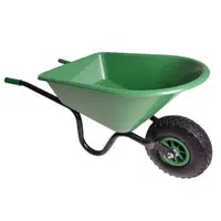 Kinderkruiwagen groen metaal, kunststof bij Hubo