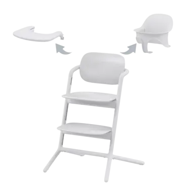 Kinderstoel Cybex Lemo 3 In 1 Set All White bij Geboortewinkel