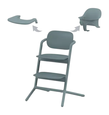 Kinderstoel Cybex Lemo 3 In 1 Set Stone Blue bij Geboortewinkel