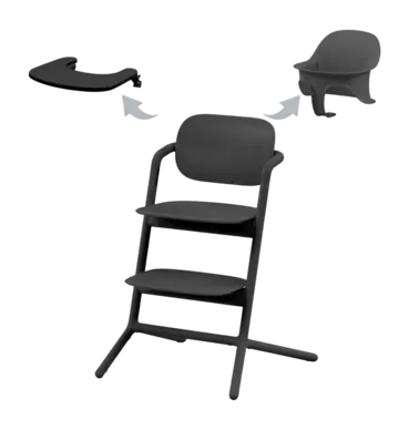 Kinderstoel Cybex Lemo 3 In 1 Set Stunning Black bij Geboortewinkel
