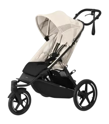 Kinderwagen Cybex Avi Spin Blk Seashell Beige | Light Beige bij Geboortewinkel