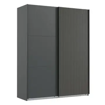 Kledingkast Bakel Donkergrijs - 200x216x65 cm bij Woonexpress