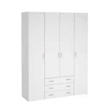 Kledingkast Harper Wit - 154x201x50 cm bij Woonexpress
