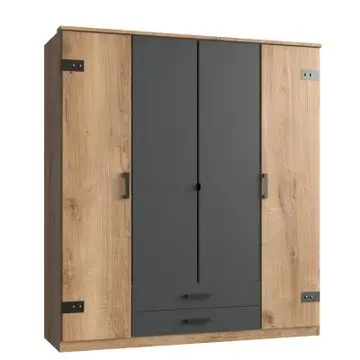 Kledingkast Stratum Naturel - 180x199x58 cm bij Woonexpress