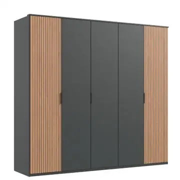 Kledingkast Veghel Donkergrijs - 225x210x58 cm bij Woonexpress