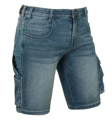 Korte werkbroek denim stretch Ralph Brams Workwear bij Wear2work