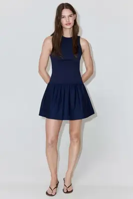korte zomerjurk - blauw bij Wehkamp