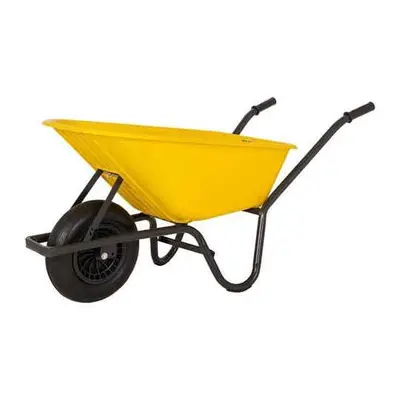 kruiwagen kunststof gele bak 85 liter hq. bij Miedema Tools
