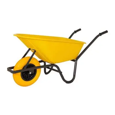 kruiwagen kunststof gele bak 85 liter hq anti-lek bij Miedema Tools