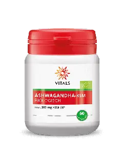 KSM Bio – 100% Biologisch Ashwagandha Wortel Extract (KSM-66®) – 60 Capsules - Vitals bij Plent