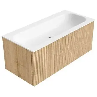 KURVE badmeubel met wastafel 100cm eiken bij Sanitear