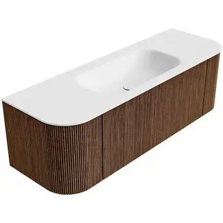 KURVE badmeubel met wastafel 140cm - rond bij Sanitear