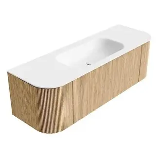 KURVE rond badmeubel met wastafel 100cm bij Sanitear