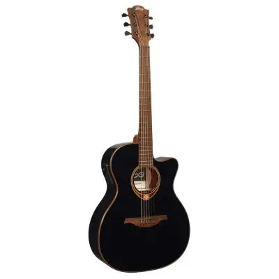 LÂG T118ACE Akoestisch Elektrische Gitaar Zwart bij Brugman Muziek
