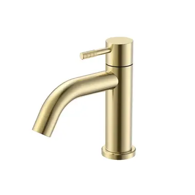 Laurus Line Nova fontein koudwaterkraan 14 cm Geborsteld Goud SaniSupreme bij SaniSupreme